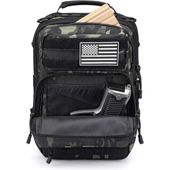 Tactical Sling Bag Backpack Military Rover Shoulder Sling Pack Molle EDC - Picture 5 of 6